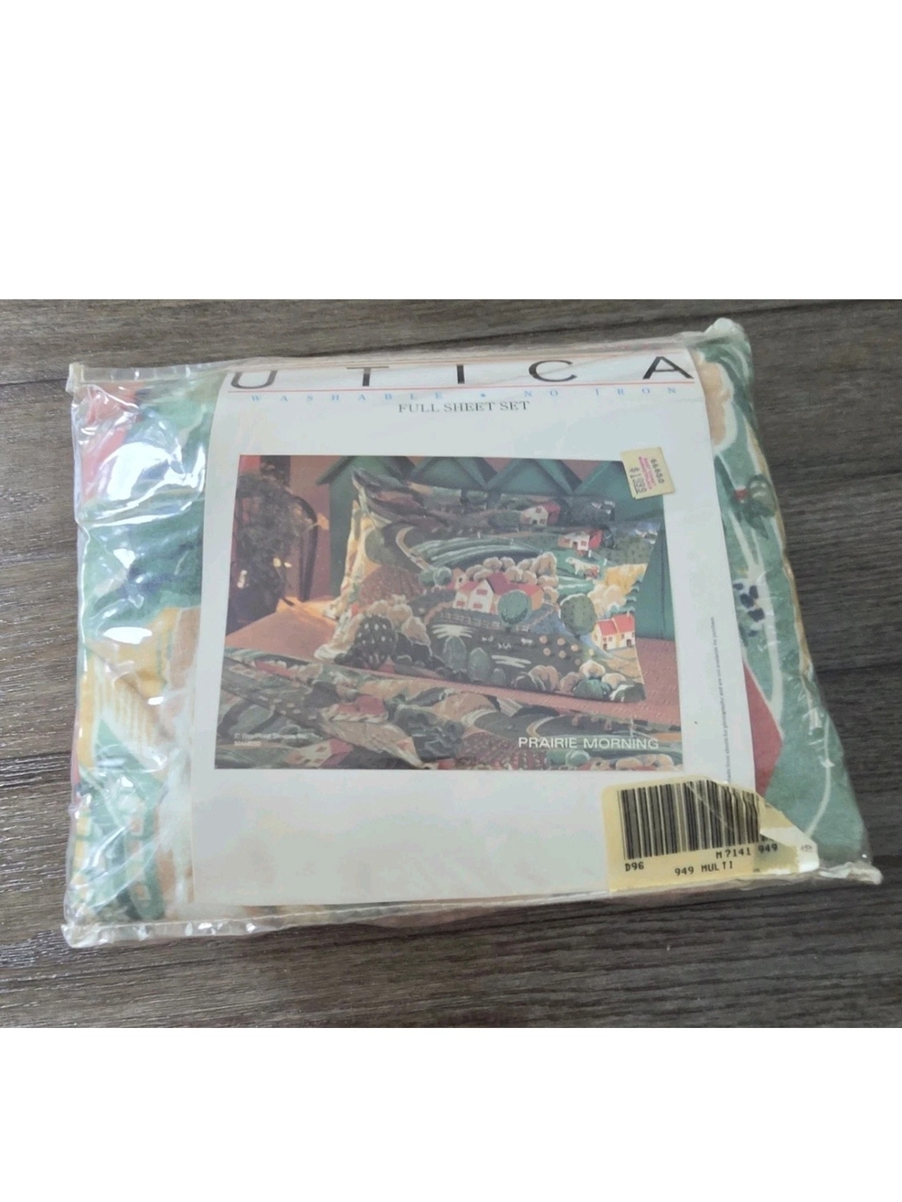 VTG Utica Full Sheet Size Cotton Flannel Prairie Morning NOS New